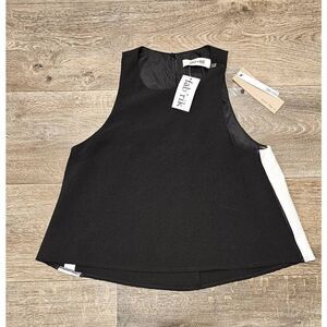 DO+BE Black and White Swing Sleeveless Blouse NWOT